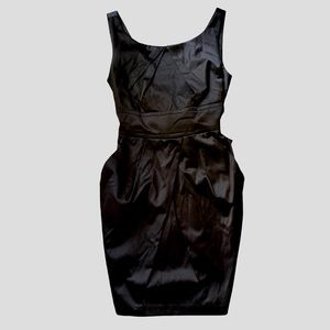 Little Black Satin Dress